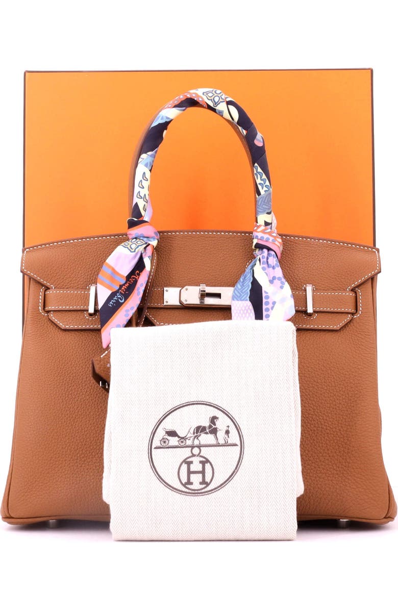 Pre-Owned Hermes Birkin Handbag Brown Togo with Palladium Hardware 30, Alternate, color, Gold