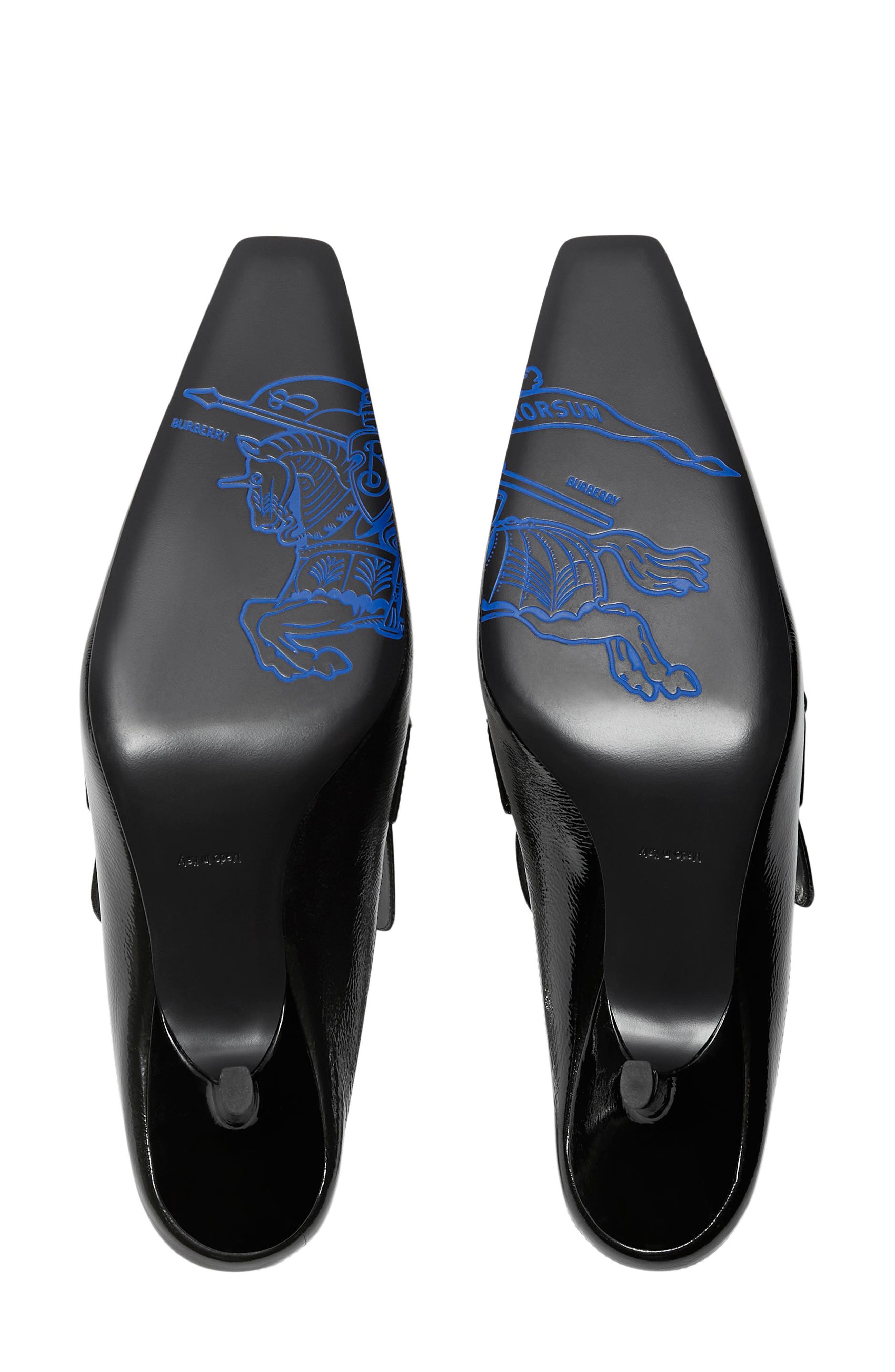 Burberry Sovereign Square Toe Kitten Heel Mule, Alternate, color, 