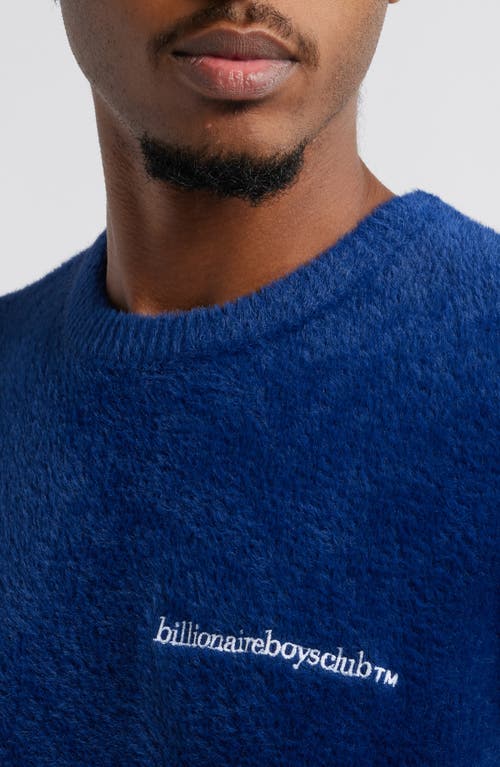 Billionaire Boys Club Fuzz Oversize Sweatshirt In Blue Depths