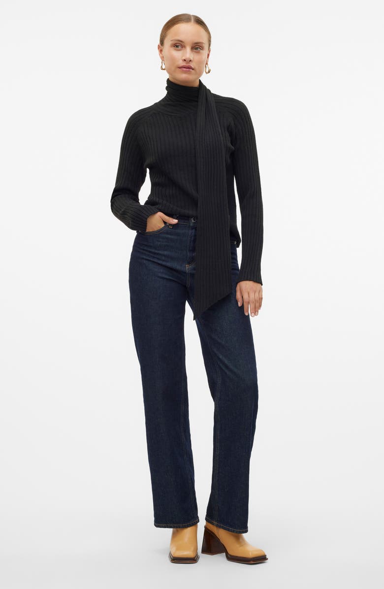 VERO MODA Zoey Rib Scarf Sweater, Alternate, color,