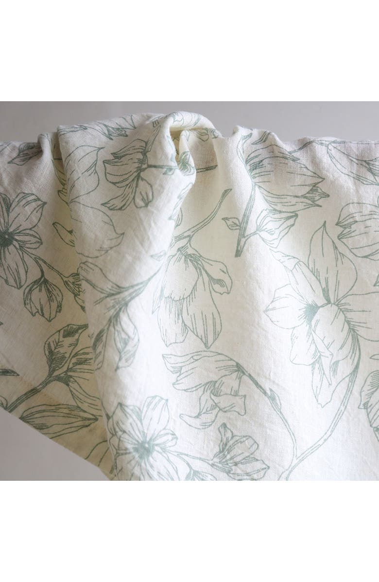 CG Hunter Grey and Green Lilies Napkins, Alternate, color, Grey And Green