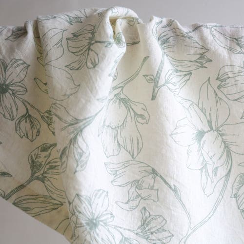 Cg Hunter Grey And Green Lilies Napkins