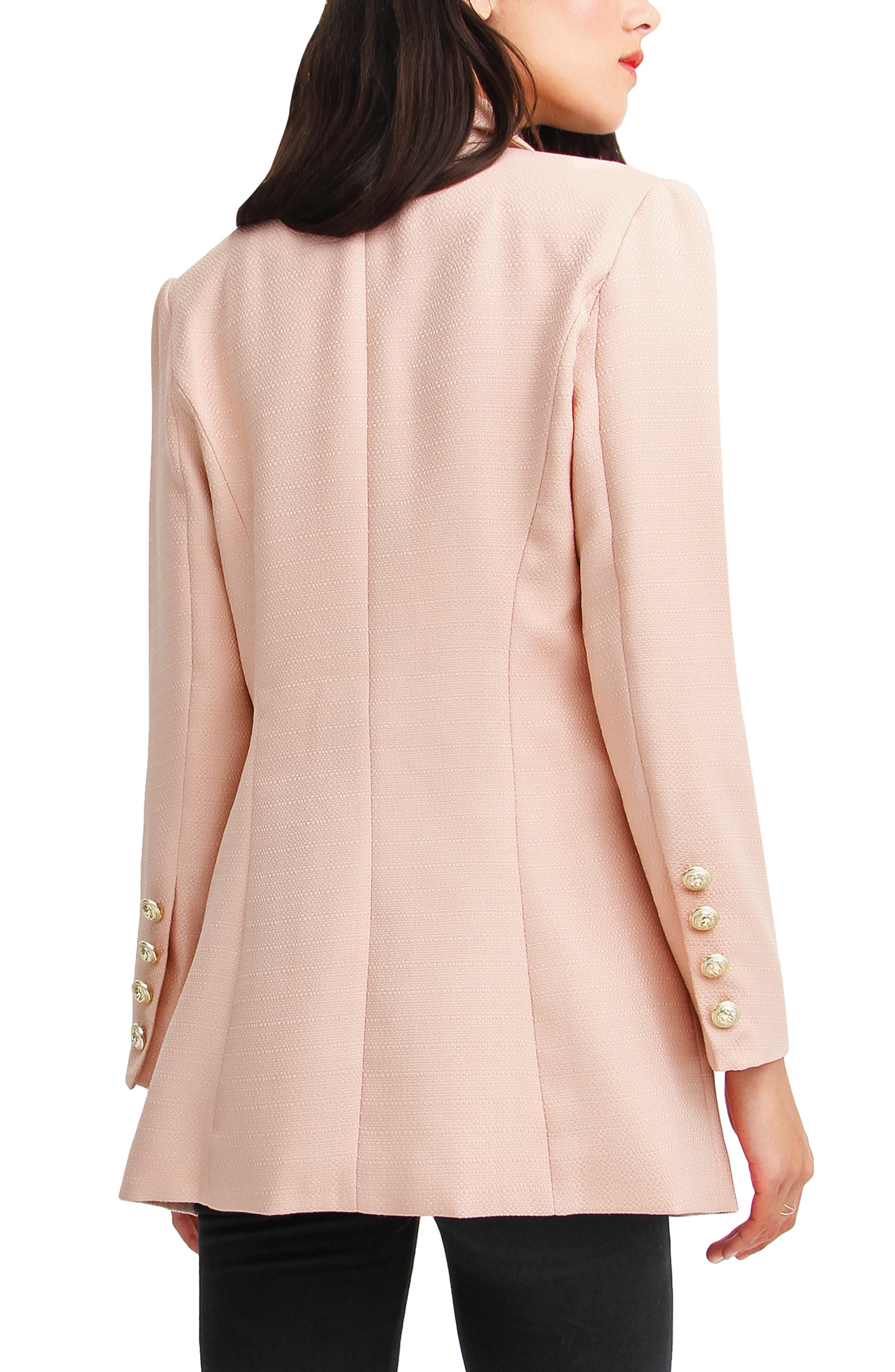 Textured Weave Double Breasted Blazer - image 2