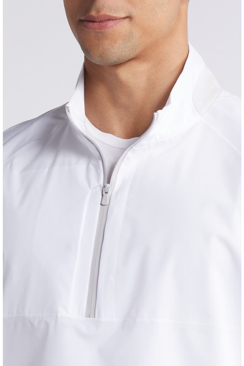 Stealth Stowable Short Sleeve Pullover Rain Jacket, Alternate, color, WHITE