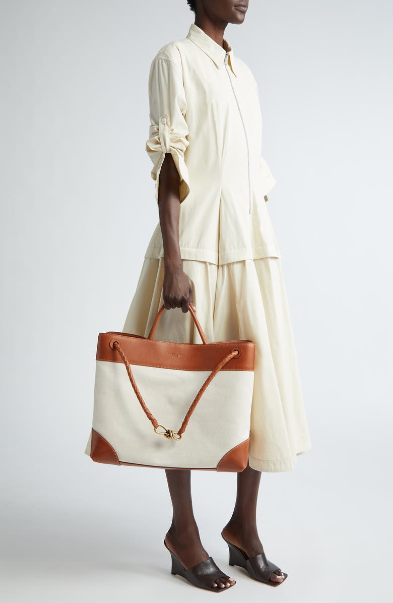 Bottega Veneta Large Andiamo Canvas Handbag, Alternate, color,