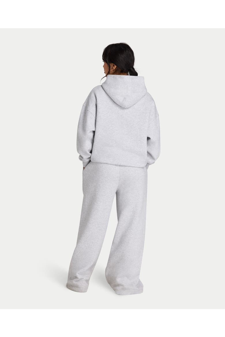 Collegiate Long Sleeve Oversized Hoodie, Alternate, color, Grey Marl