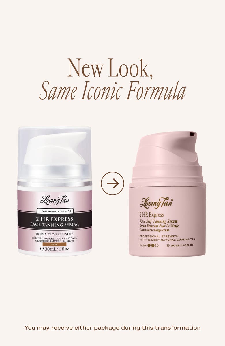 Loving Tan 2 HR Express Face Tanning Serum - Medium, Alternate, color, Dark