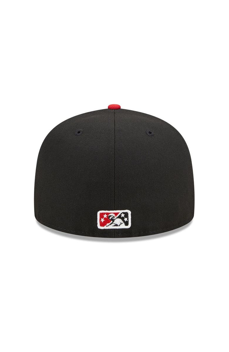 New Era Men's New Era Black/Red Albuquerque Isotopes Marvel x Minor League 59FIFTY Fitted Hat, Alternate, color,