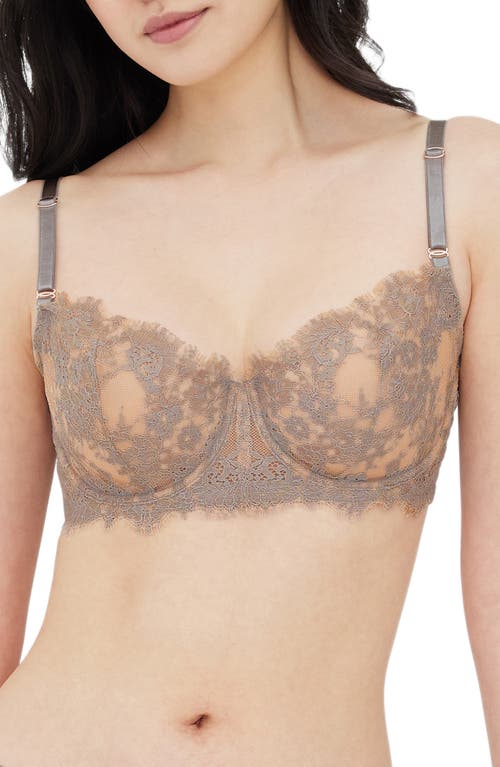 Skarlett Blue Entice Underwire Balconette Bra in Alloy/Gngr at Nordstrom, Size 34D