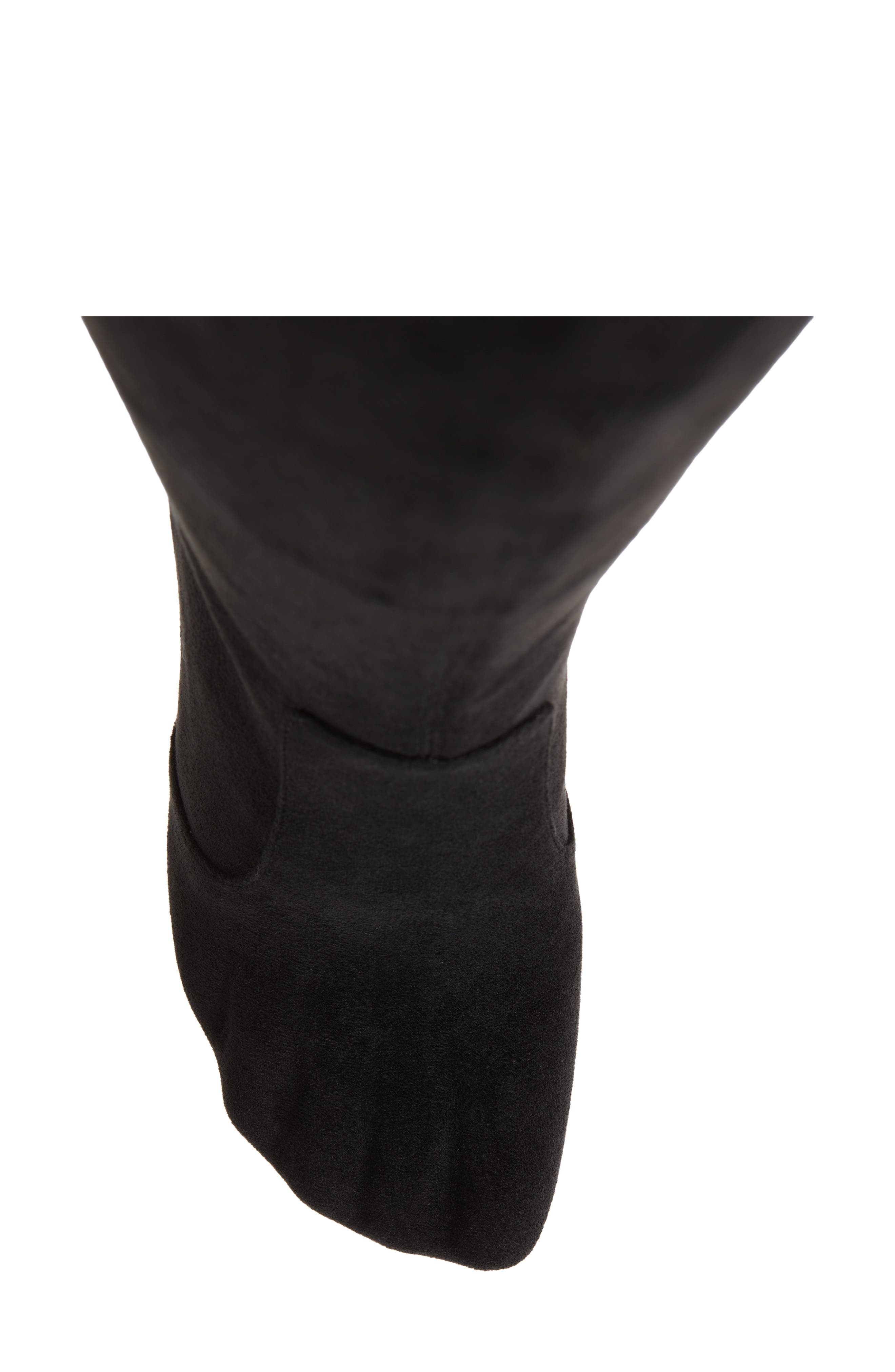 Conform Embossed Toe Knee High Boot, Alternate, color, BLACK SUEDE