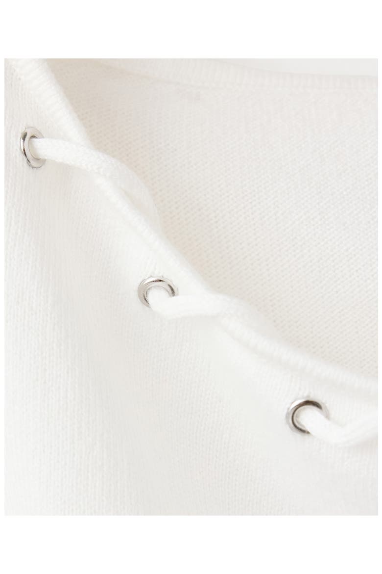 Grommet Detail Boat Neck Sweater, Alternate, color, WHITE