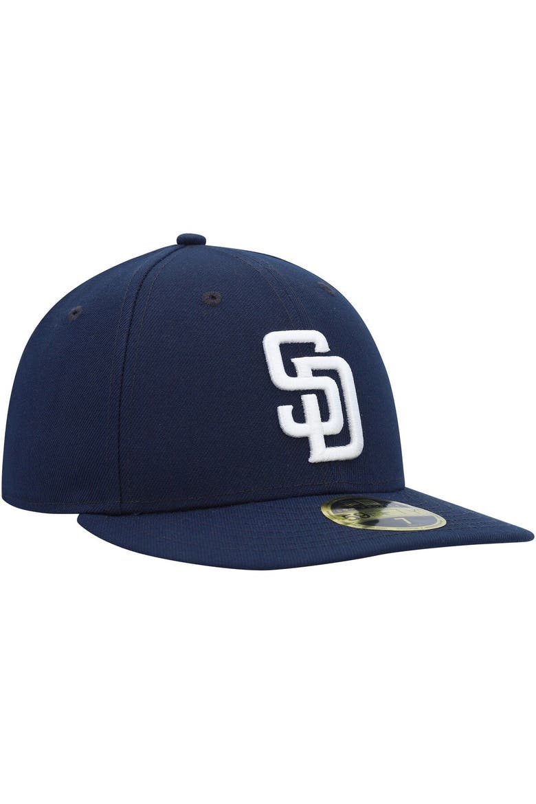 Men's New Era Navy San Diego Padres Oceanside Low Profile 59FIFTY Fitted Hat, Alternate, color, Navy