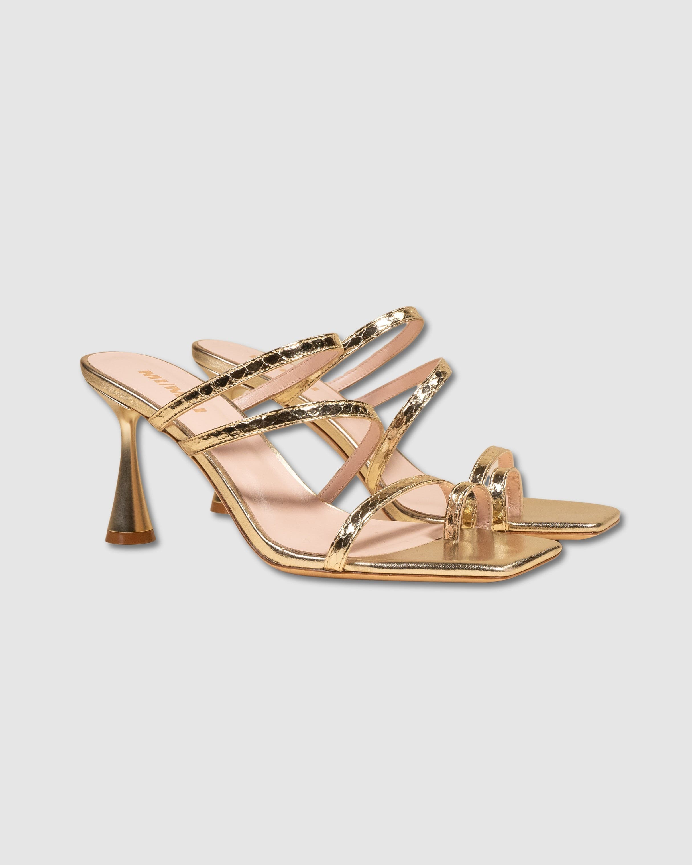 Sorento Square Toe  Leather Sandal, Alternate, color, GOLD