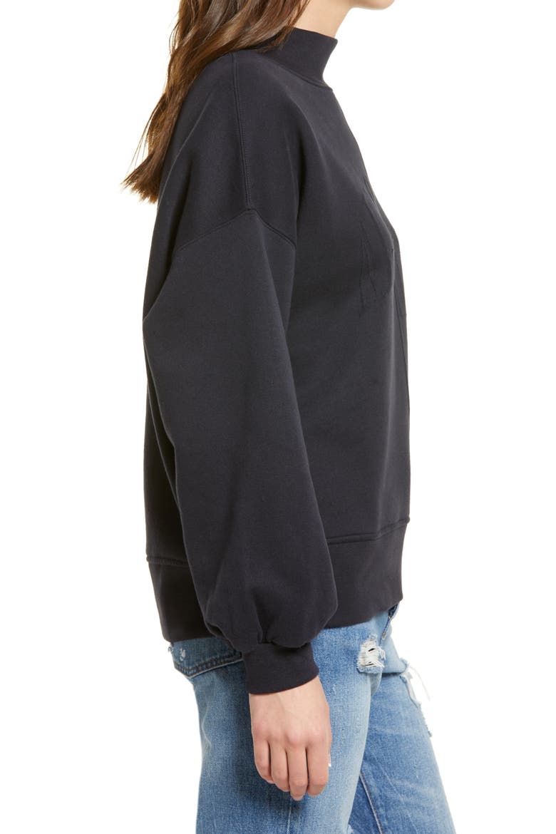 Nevarra Mock Neck Sweatshirt, Alternate, color, INK BLUE