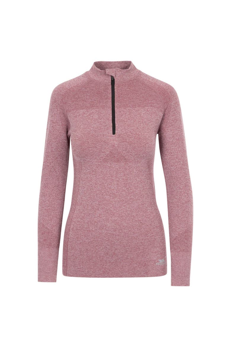 Pelina Half Zip Long-Sleeved Active Top, Alternate, color, Rose Tone