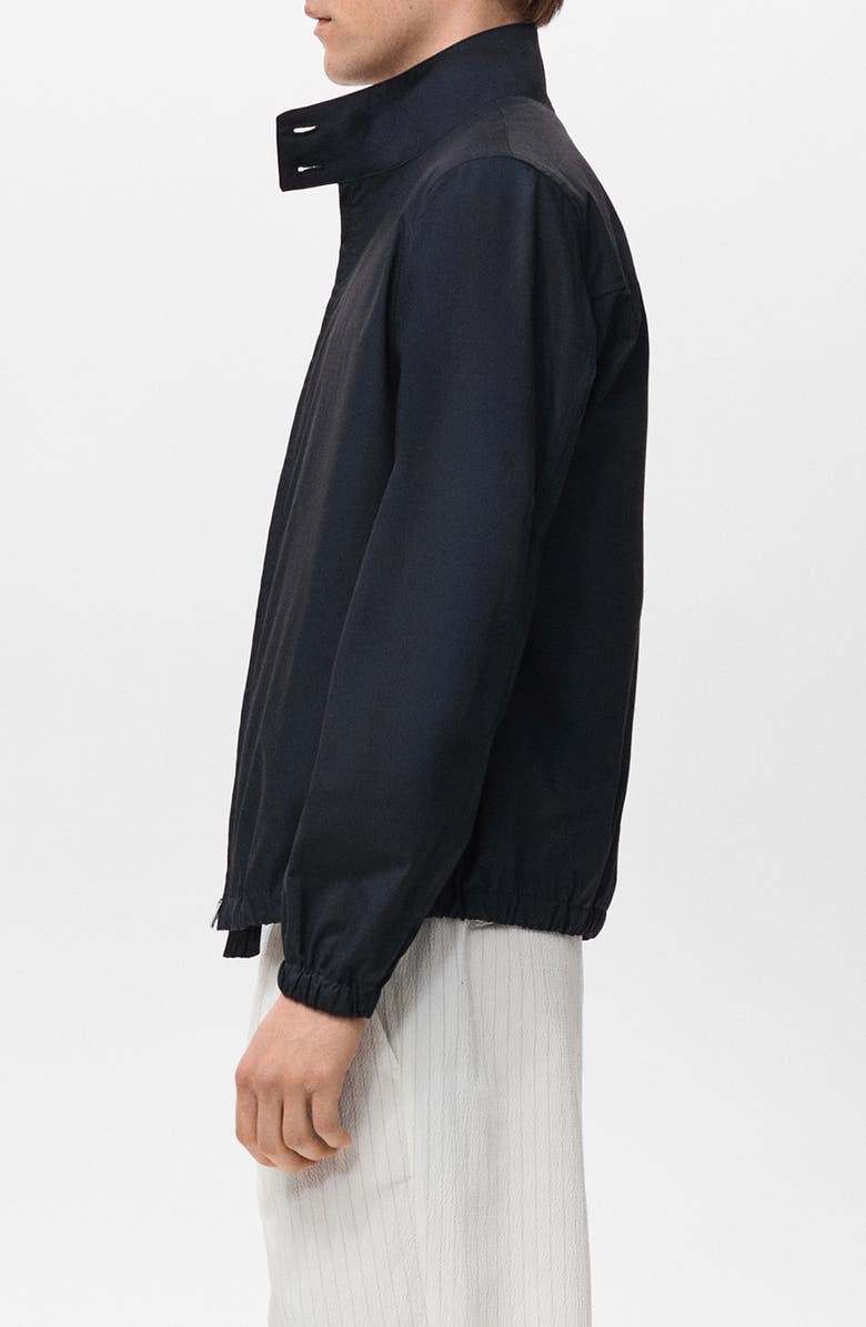 MANGO Stand Collar Cotton Zip Jacket, Alternate, color, 