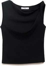 MANGO Asymmetric Drape Top