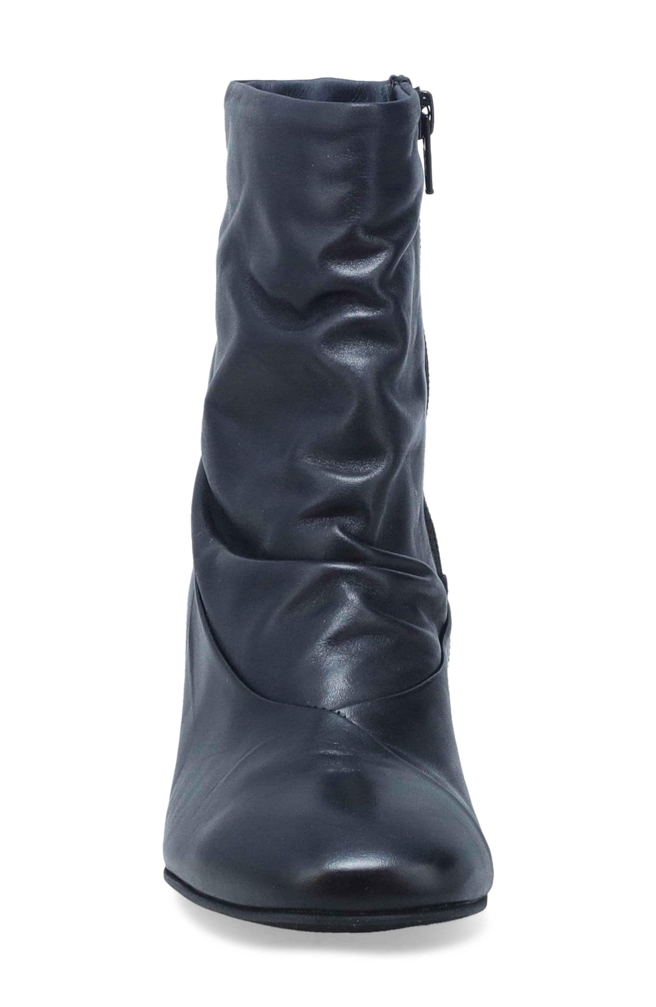Gayle Leather Bootie, Alternate, color, BLACK