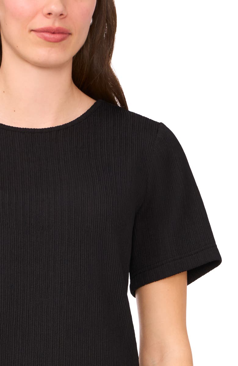 Halogen<sup>®</sup> Plissé Boxy T-Shirt, Alternate, color, Rich Black