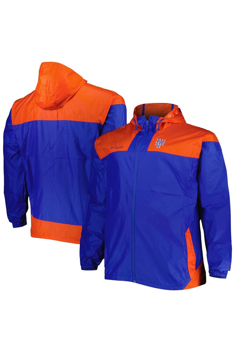 Men's Columbia Royal New York Mets Flash Forward Challenger Omni-Shade Full-Zip Windbreaker, Main, color, Royal