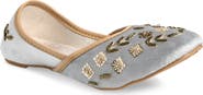 FUCHSIA Nawal Embroidered Flat
