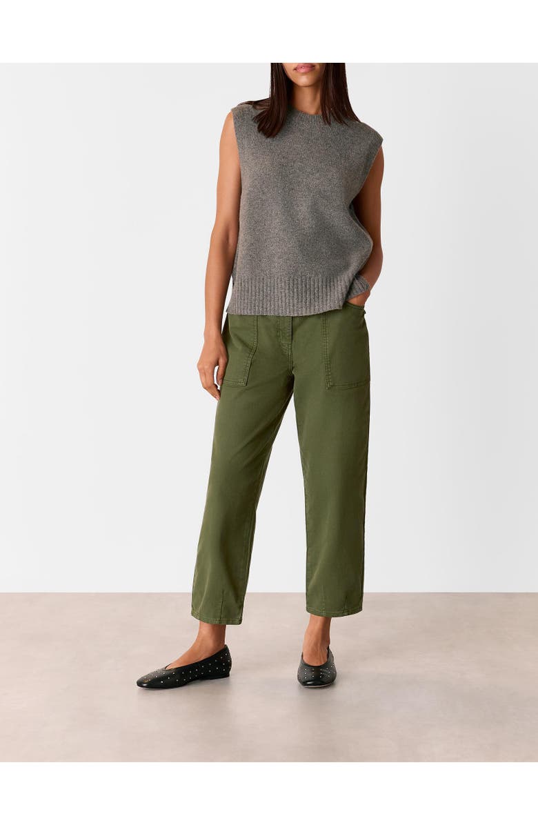 Whistles Relaxed Fit Tessa Trouser, Alternate, color, Khaki