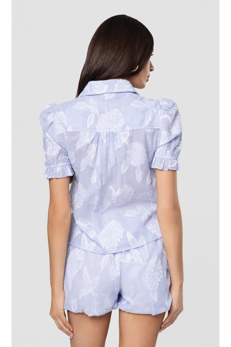 Mina Floral Stripe Top, Alternate, color, Light Blue/White