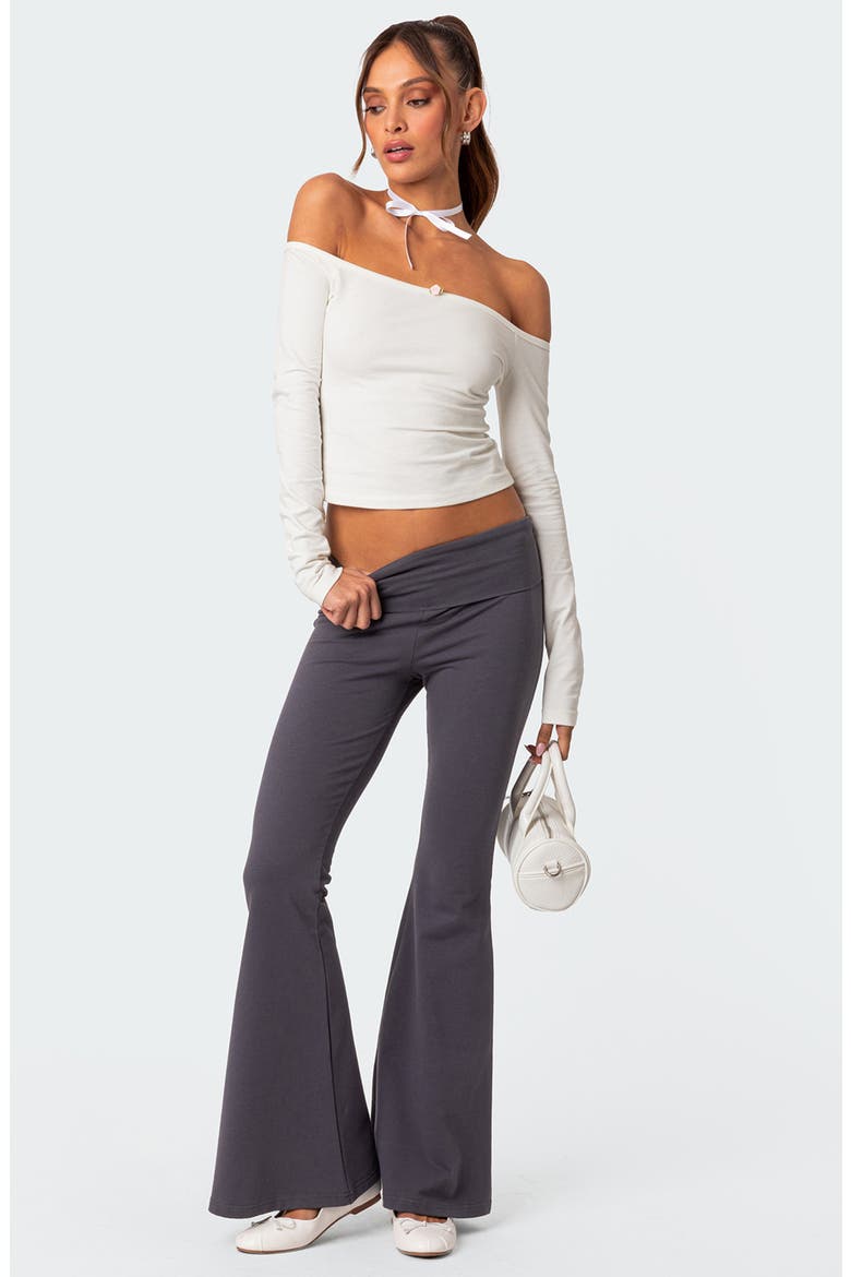 Naomi Flare Leggings, Alternate, color, DARK-GRAY