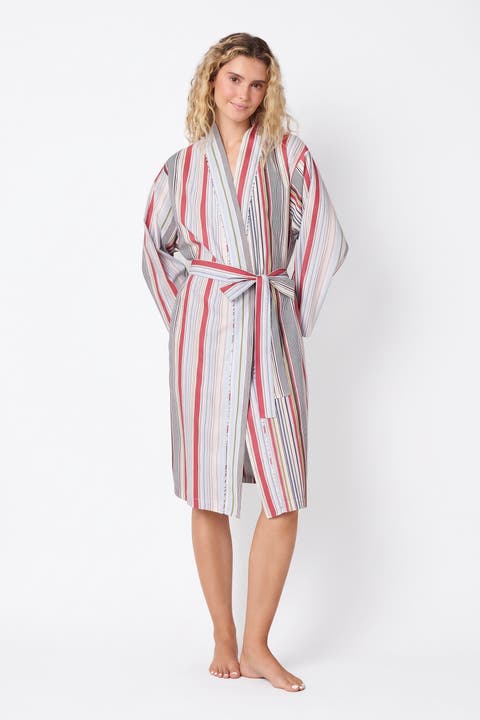 Striped Pima Cotton Robe
