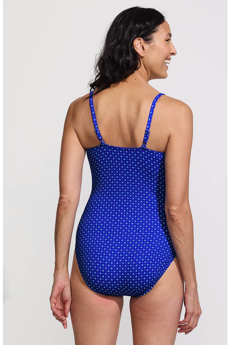 O-Ring Monokini One Piece Swimsuit, Alternate, color, Sapphire Ice Geo