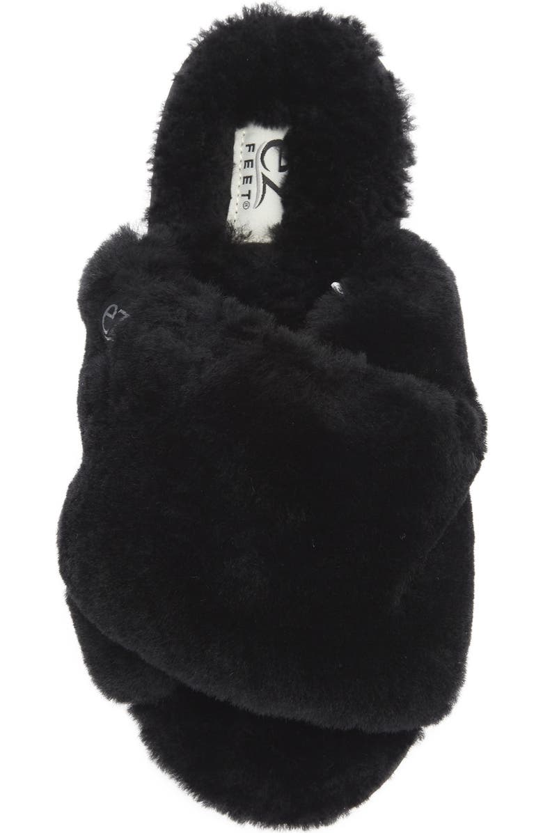 EZ Feet Genuine Shearling Mule, Alternate, color, Black
