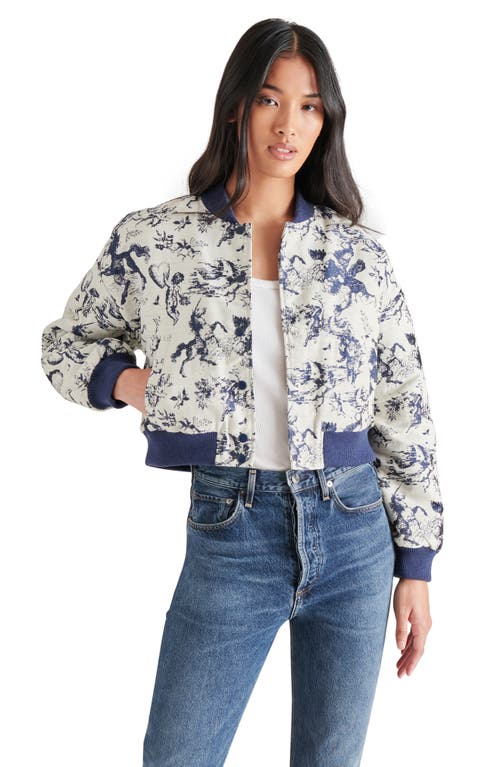 Steve Madden Austen Bomber Jacket In Marine