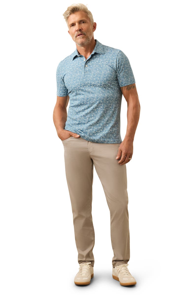 Faherty Movement Piqué Polo, Alternate, color, Blue Woodland Sky