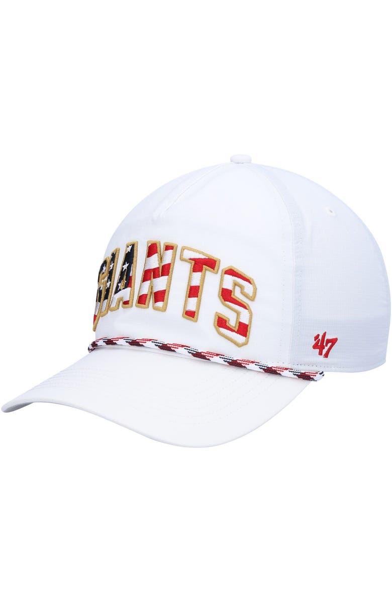 '47 Men's '47 White San Francisco Giants Flag Flutter Hitch Snapback Hat, Main, color, White
