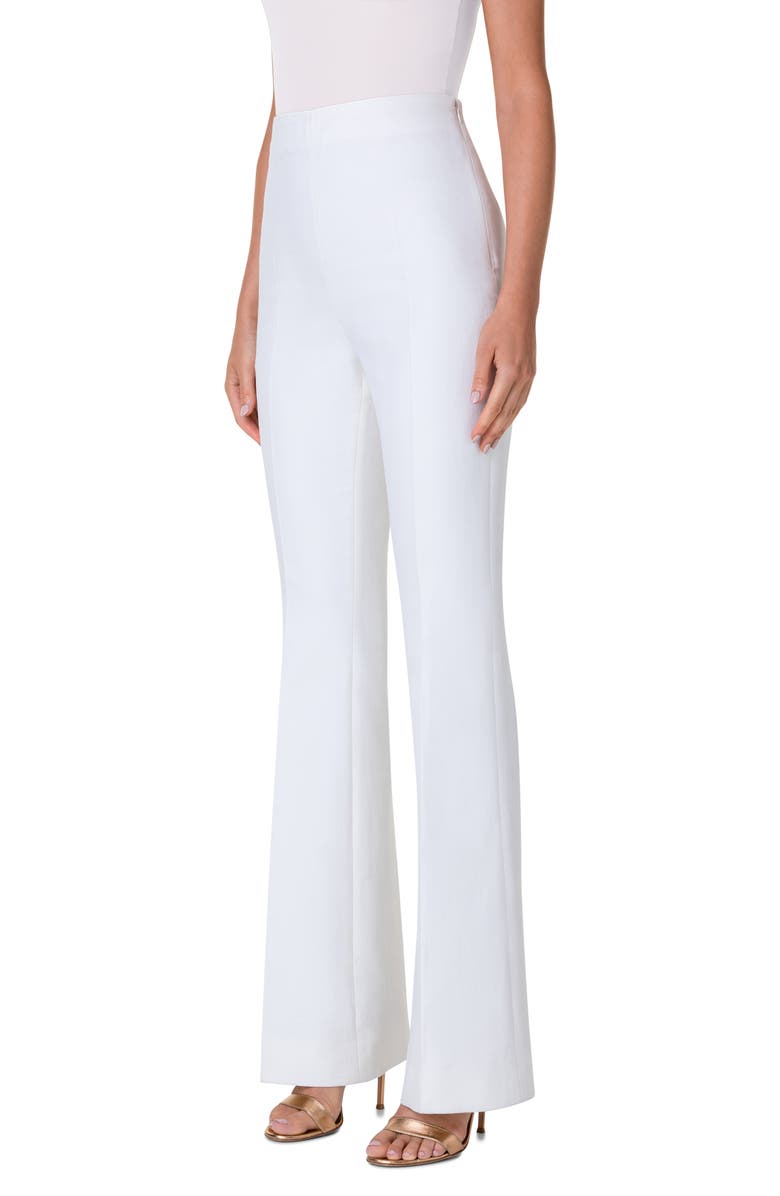 Akris Faralda High Waist Bootcut Cotton Blend Pants, Alternate, color,