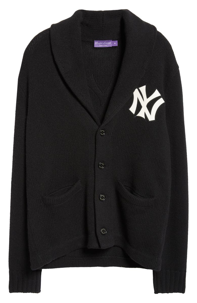 Ralph Lauren Purple Label New York Yankees<sup>™</sup> Shawl Collar Cashmere Cardigan, Alternate, color,