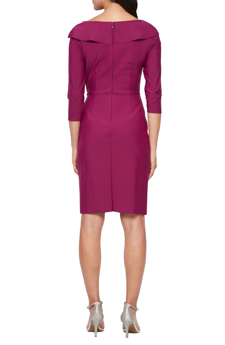 Alex Evenings Contour Collection Cocktail Dress, Alternate, color, Passion