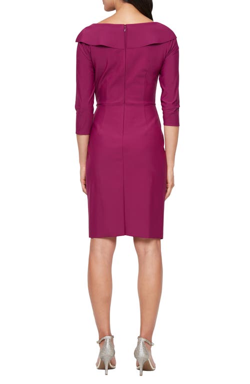 Alex Evenings Compression Cocktail Dress In Pink