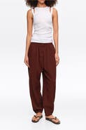 Bimba y Lola Textured Cotton Harem Trousers