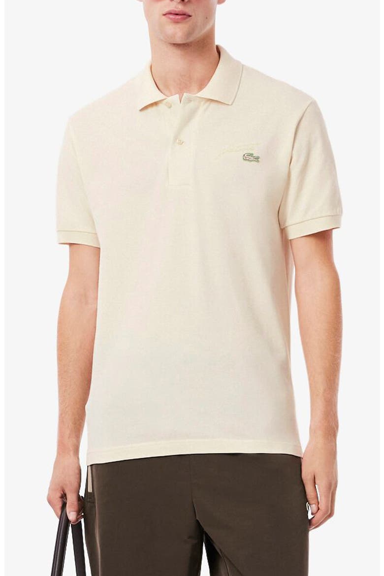 Classic Fit Embroidery Detail Cotton Piqué Polo, Main, color, CREAM