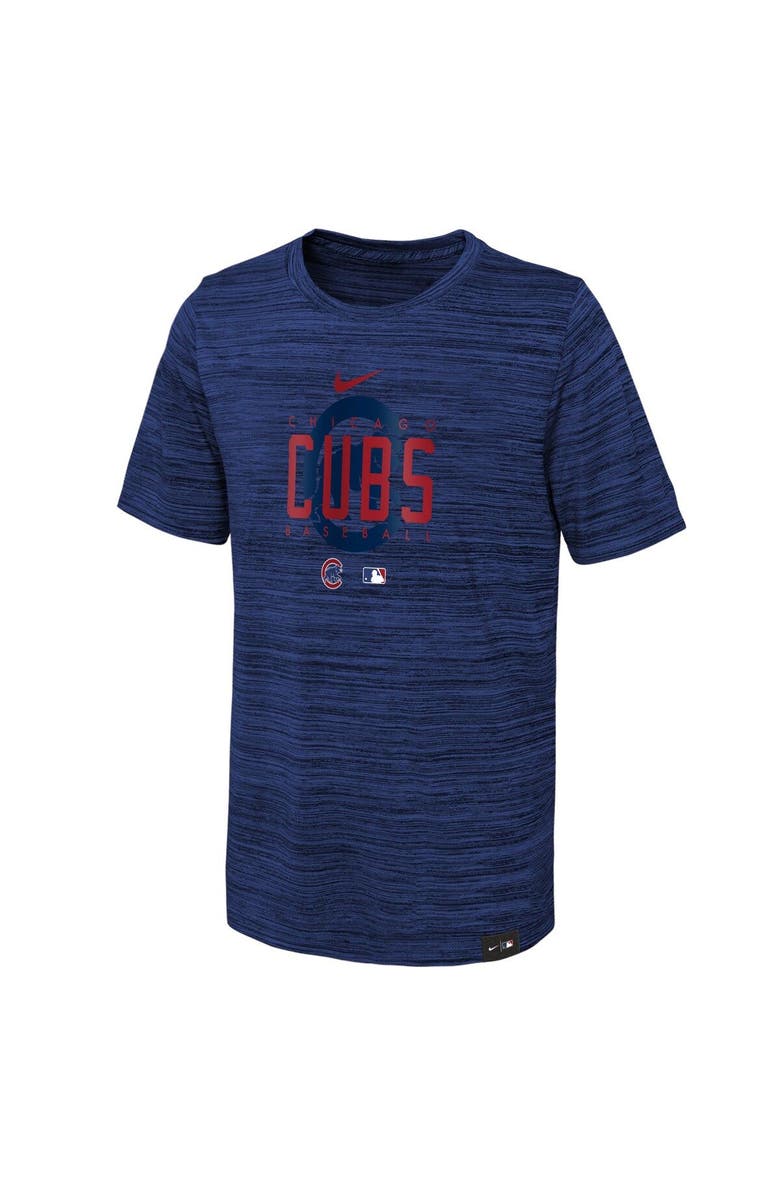 Nike Youth Nike Royal Chicago Cubs Authentic Collection Velocity Practice Performance T-Shirt, Alternate, color,