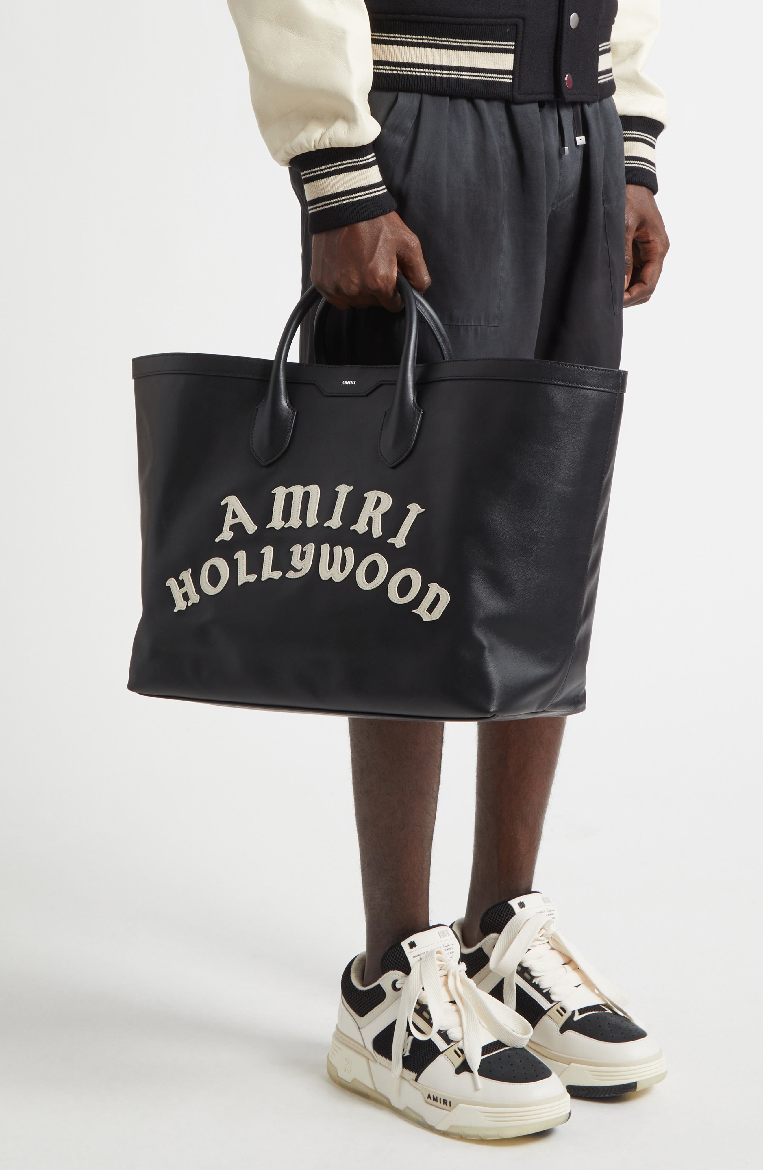 AMIRI Hollywood Leather Tote, Alternate, color, 
