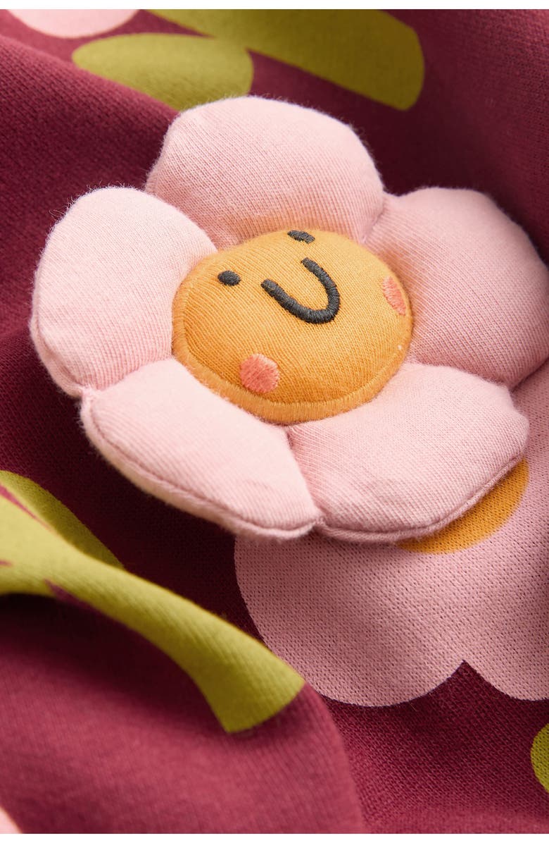 NEXT 3D Flower Embellished Graphic Sweatshirt, Alternate, color, Purple