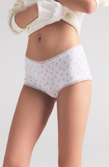 Lightweight Stretch Cotton Lace Briefs
