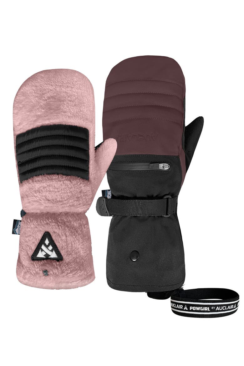 A-peak 2-in-1 Mitts, Alternate, color, BURGUNDY/BLACK