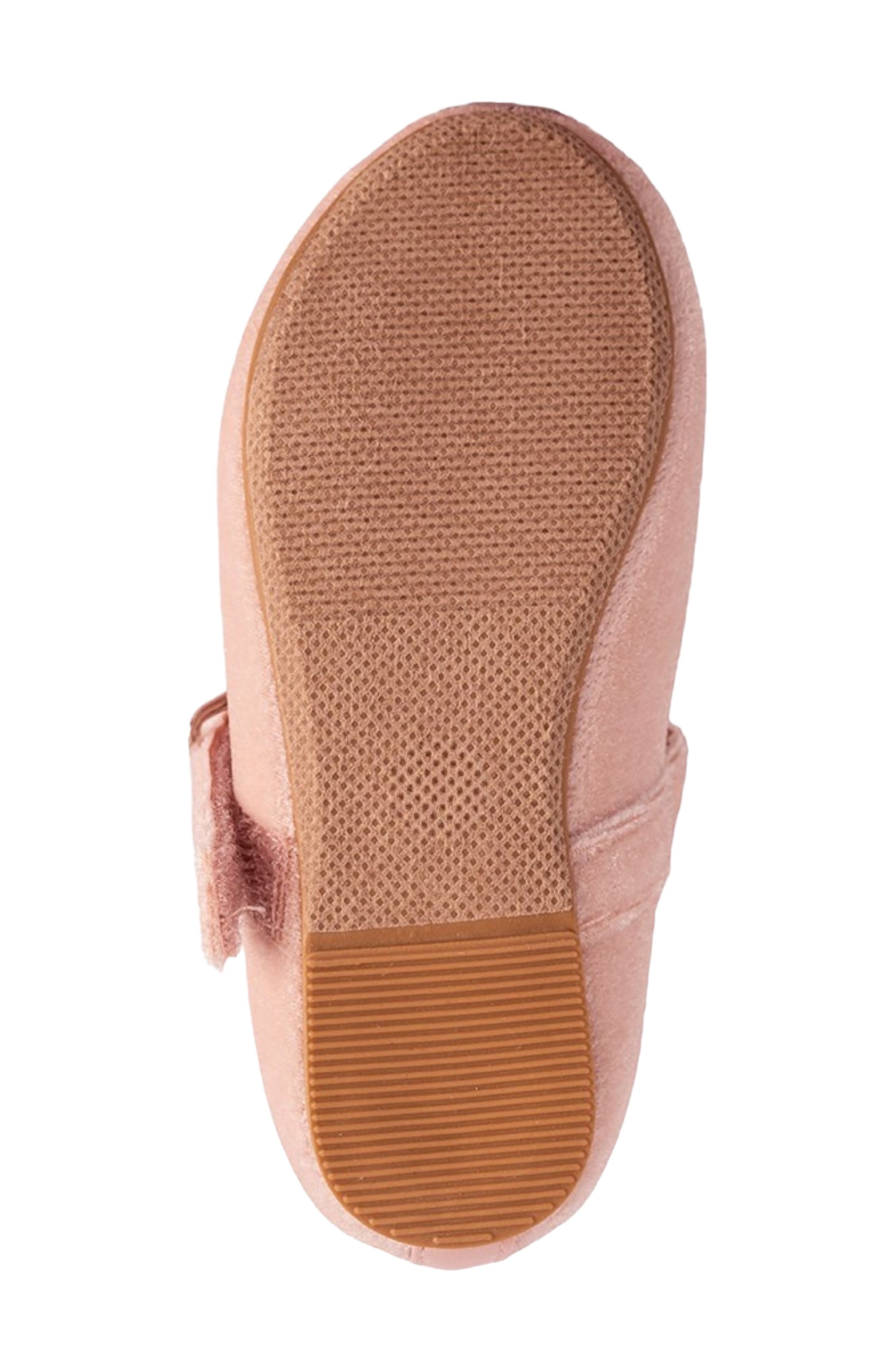 Kids' Velvet Mary Jane Flat, Alternate, color, BLUSH