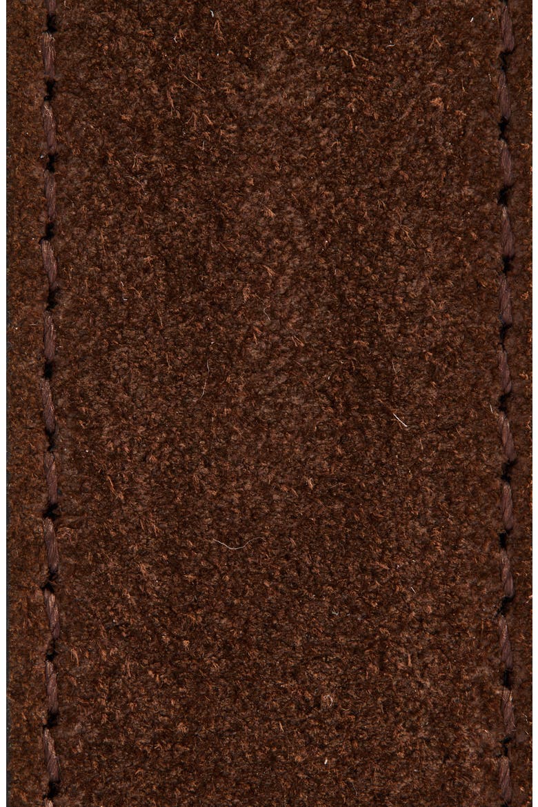 Suede Belt, Alternate, color, LUGGAGE BROWN