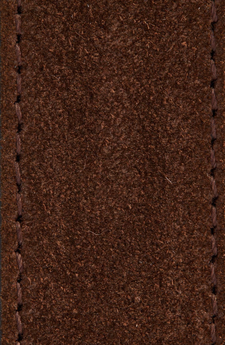 Ralph Lauren Purple Label Suede Belt, Alternate, color, Luggage Brown