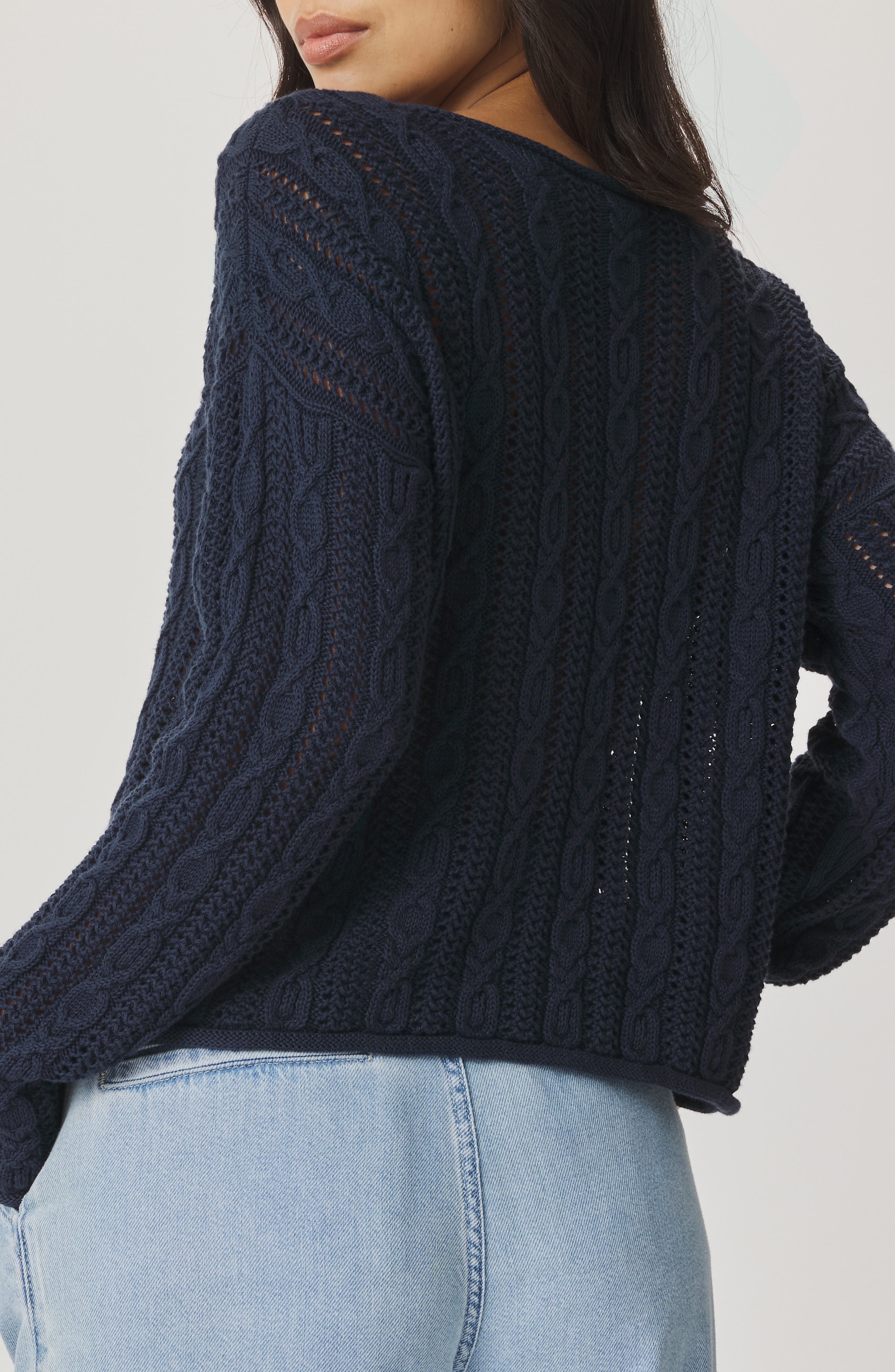 Brennan Cable Knit Cotton Sweater - image 4