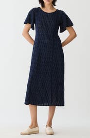 Lafayette 148 New York Textured Lace Stuch Sequin Knit Dress